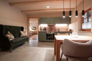 Wiesengrund Ferienwohnung Margerite Apartment Wohnküche