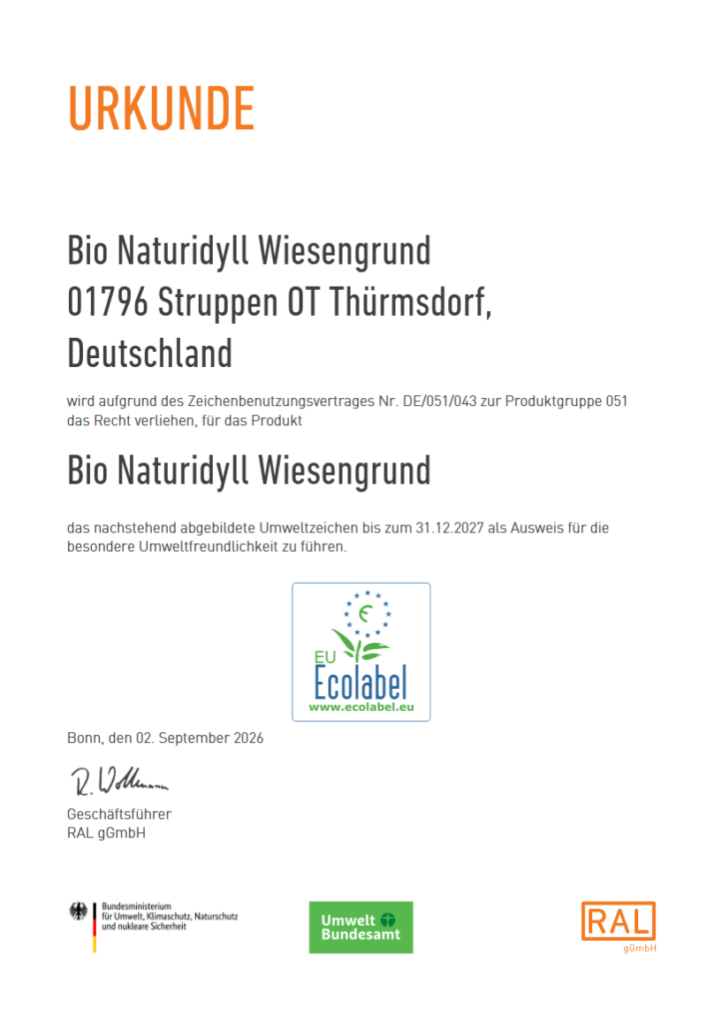 EU Ecolabel Wiesengrund